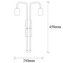 Opviq Mum - 3511 Lámpara de pared Dorado y Negro